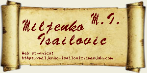 Miljenko Isailović vizit kartica